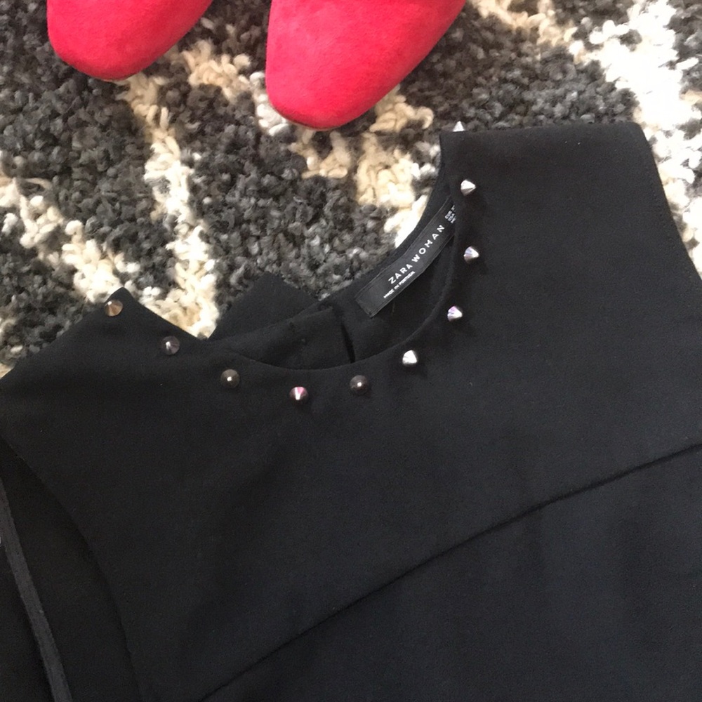 Zara woman black studded dress